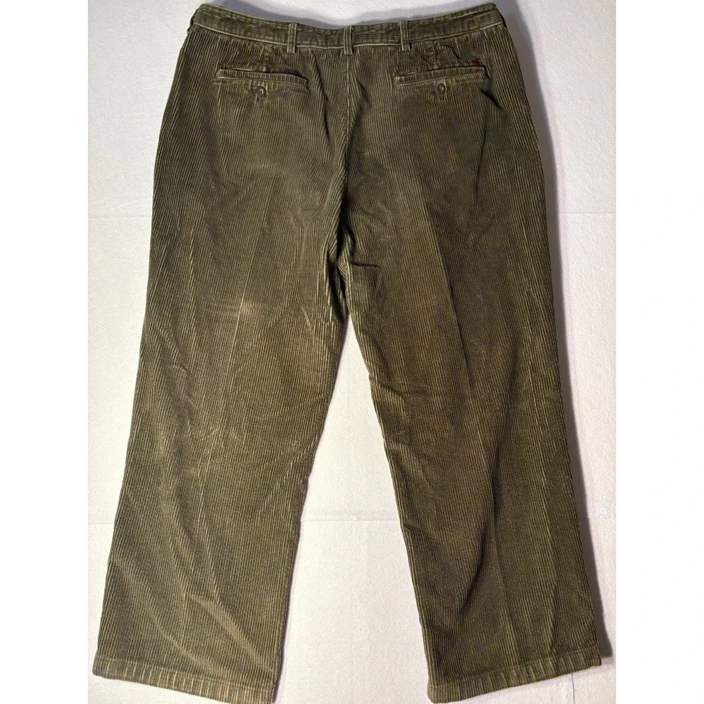 WOOLRICH 1547 Dark Loden Brown Corduroy Trousers Pants 40x30 cotton